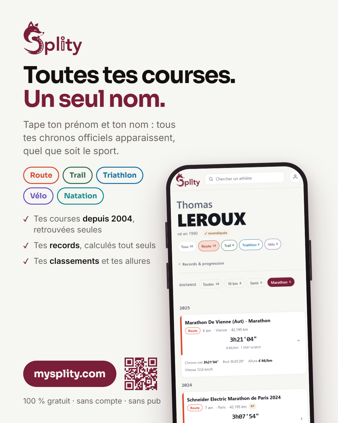 Affiche Splity : Toutes tes courses. Un seul nom.